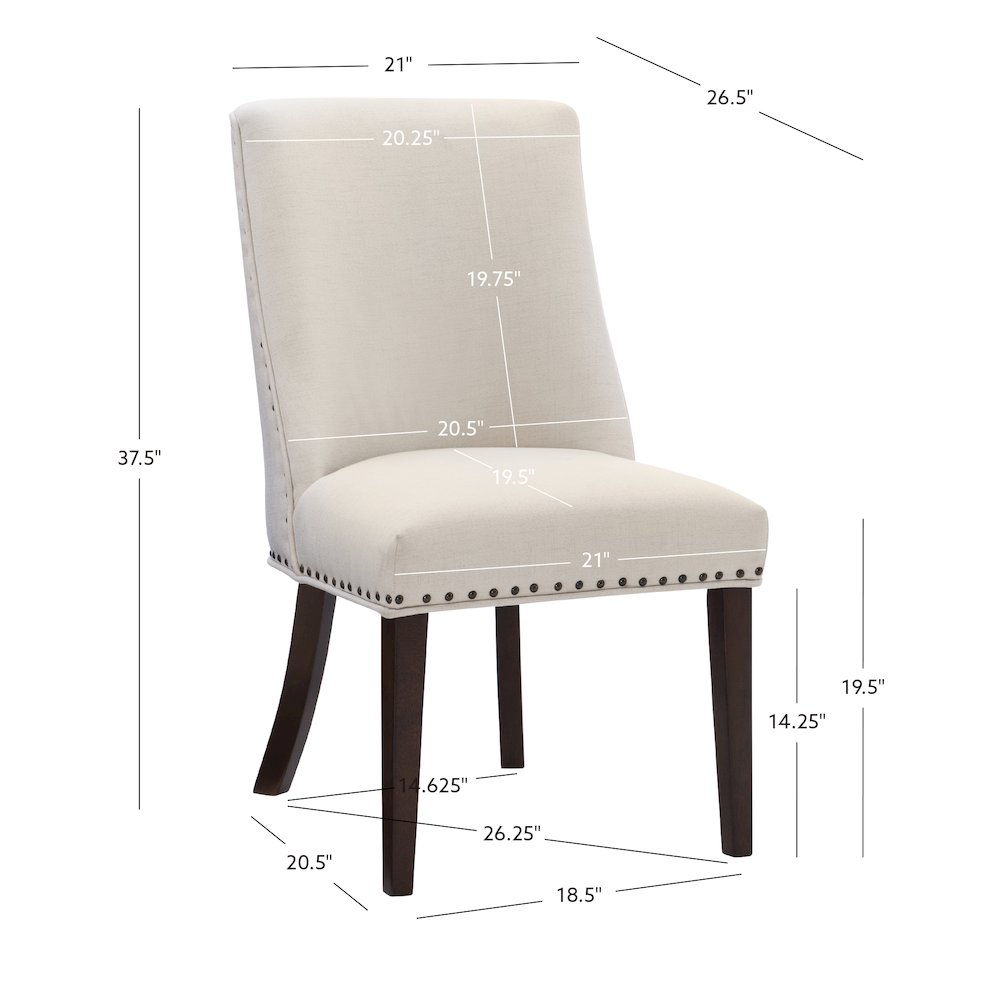 Adler Dining Chair Espresso Natural, Set of 2. Picture 15