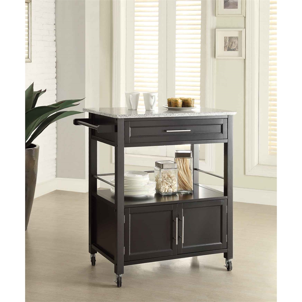 Cameron Kitchen Cart With Granite Top. Picture 2