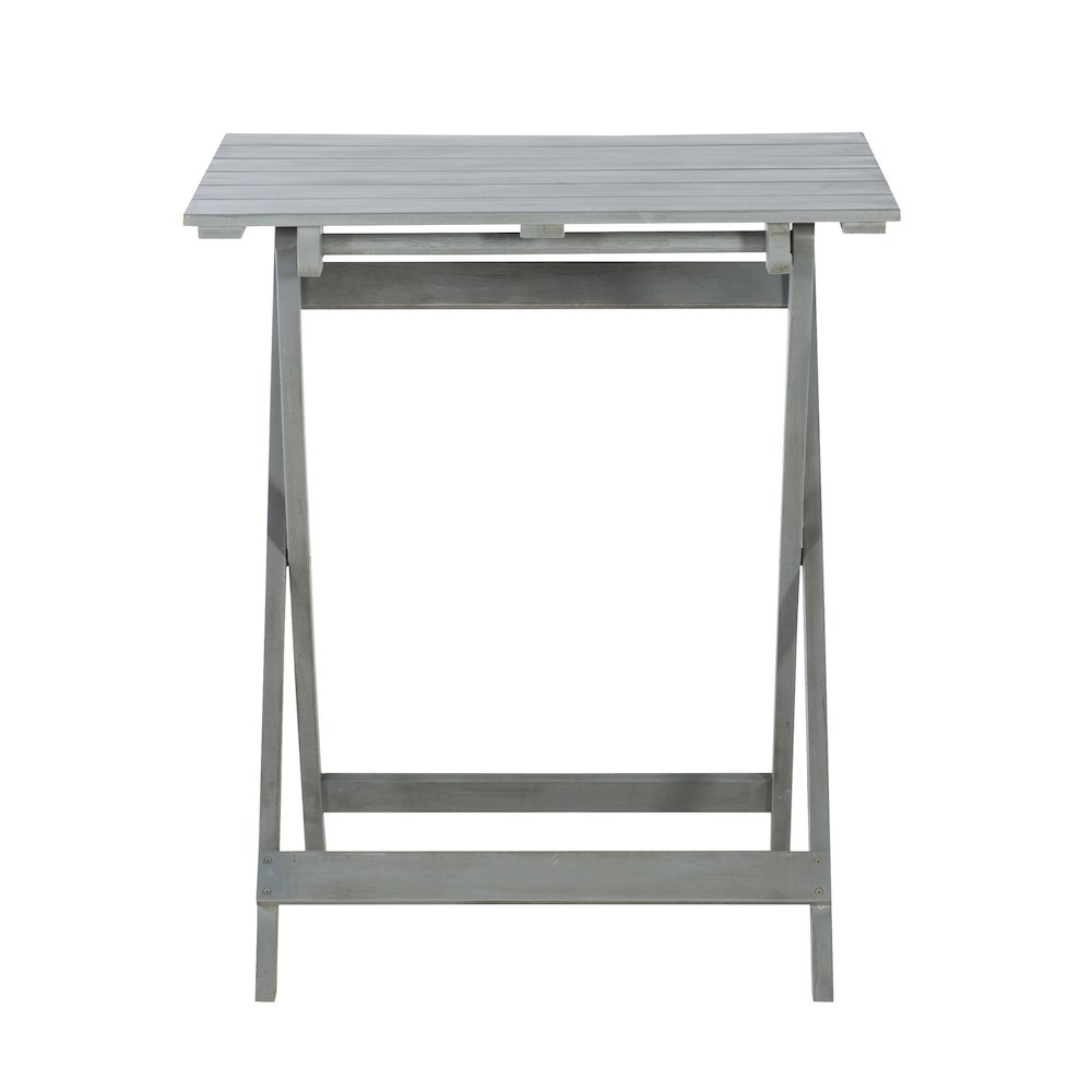 Rockport Gray Three Piece Square Table Set. Picture 2