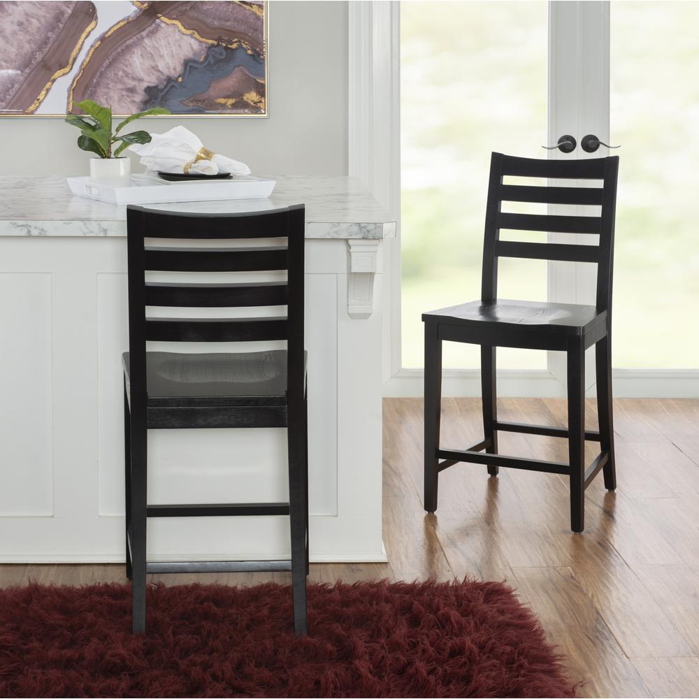 Flynn Counter Stool Black Set Of 2. Picture 7