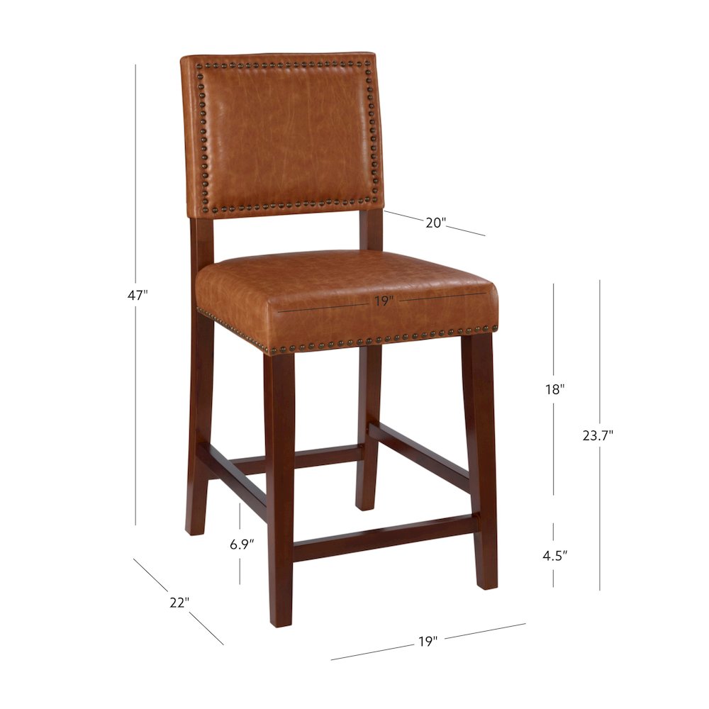 Brook Counter Stool 24 Caramel. Picture 13