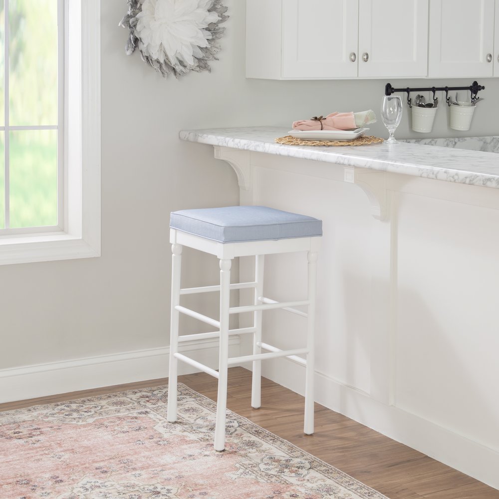 Dehart Barstool White Set Of 2. Picture 4