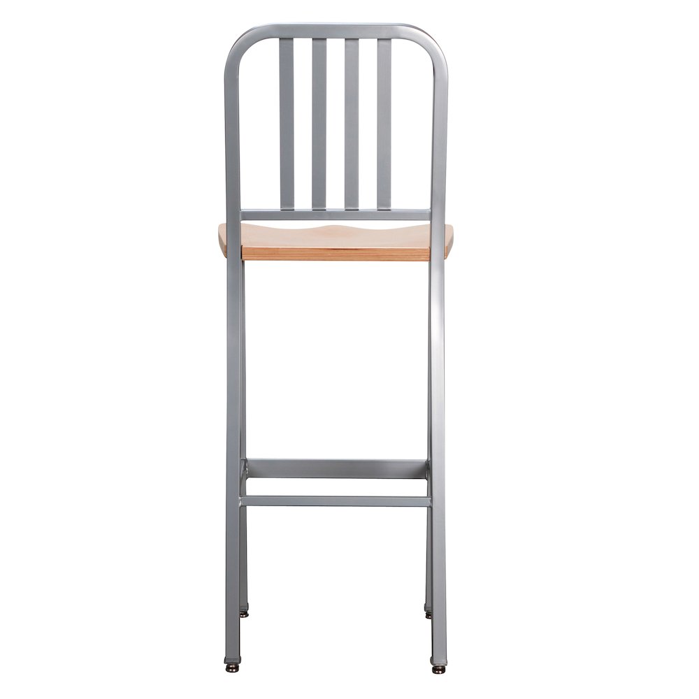 Frazier Metal Barstool Silver Set Of 2. Picture 10