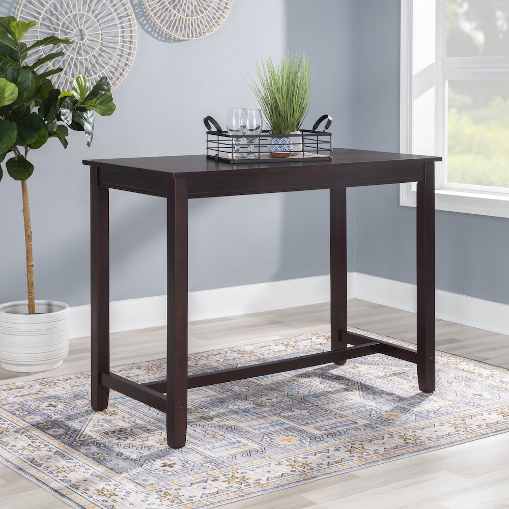 Claridge 36 Inch Counter Height Pub Table, Walnut. Picture 3