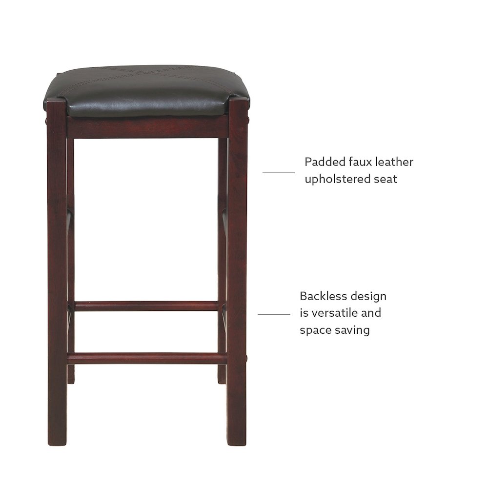 Lancer Backless Counter Stools, Espresso - Set Of Two. Picture 10