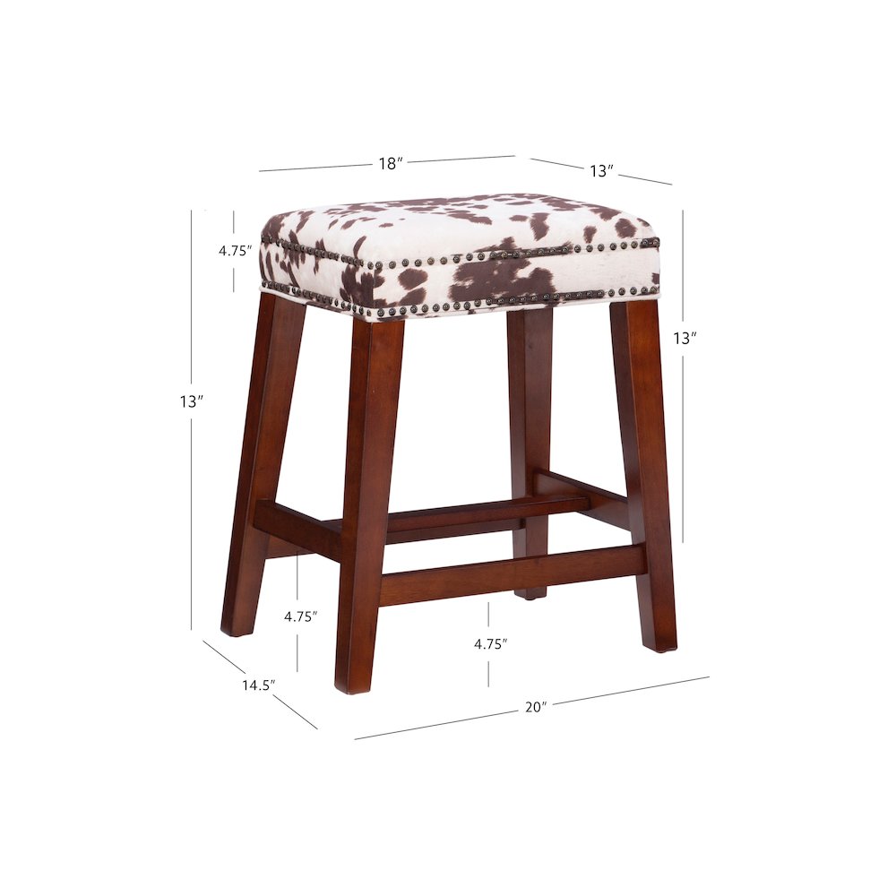 Walt Brown Cow Print Counter Stool. Picture 10