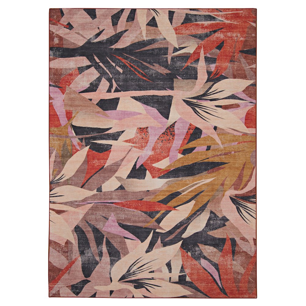 Outdoor Washable Seagrove Orange & Cream 3' X 5', Rug. Picture 3