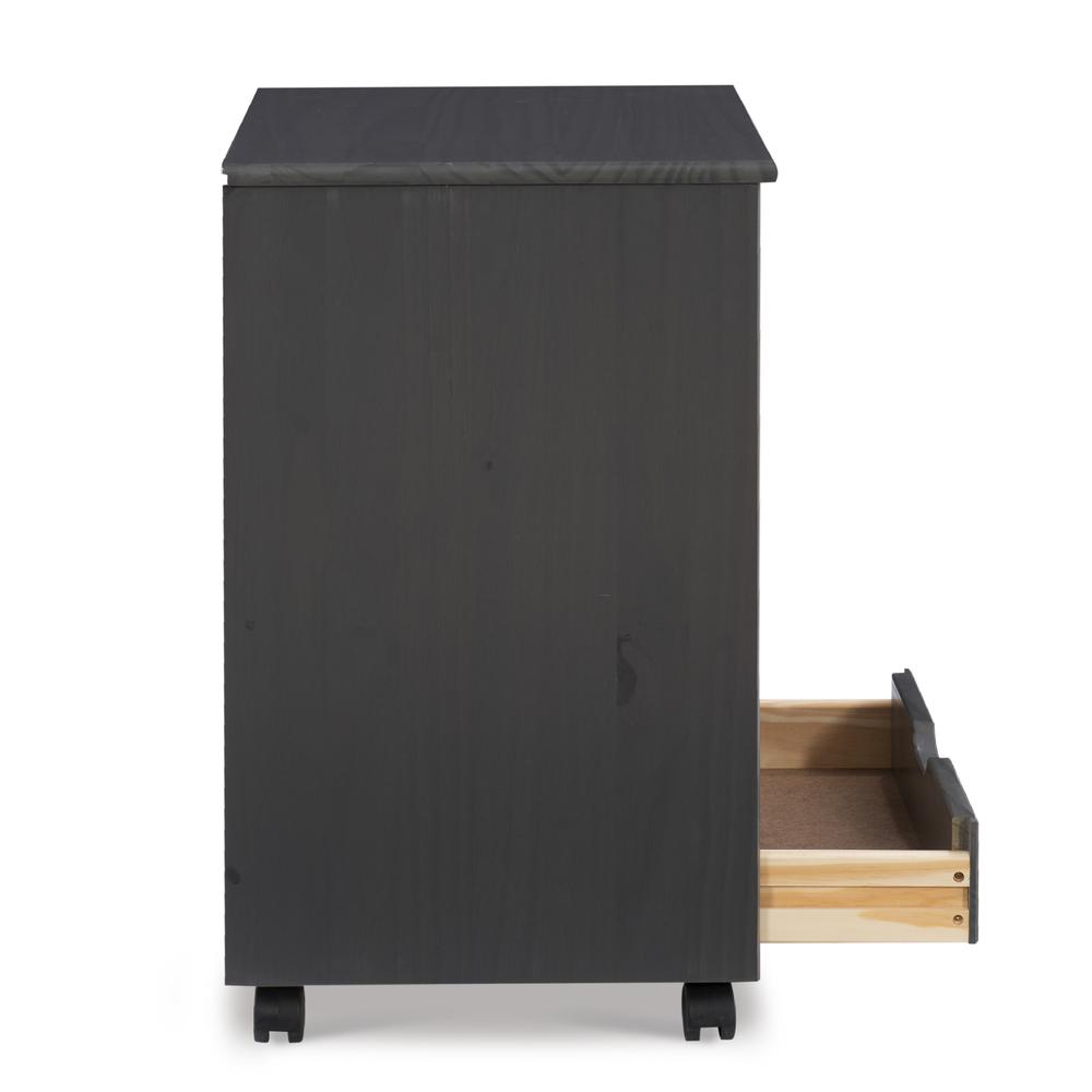Cary Six Drawer Wide Roll Cart, Grey. Picture 6