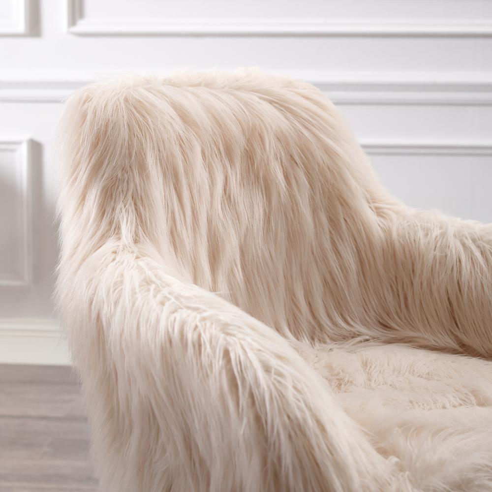 Fiona Faux Fur Office Chair, Pink. Picture 2