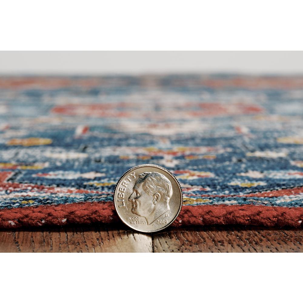 Washable Markum Teal/Rust 2x8, Rug. Picture 6