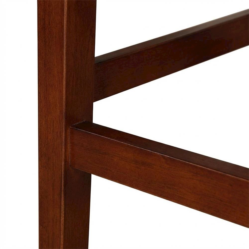 Cream Counter Stool with Rubberwood Frame and Padded Seat. Picture 6