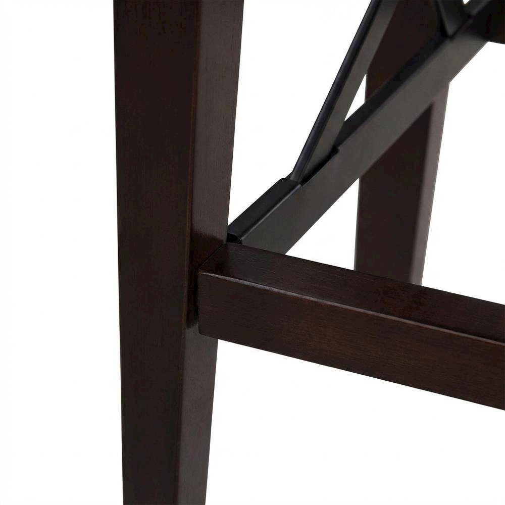 Foldable Plywood Counter Stool with Merlot Finish and Comfortable Foam Seat. Picture 6