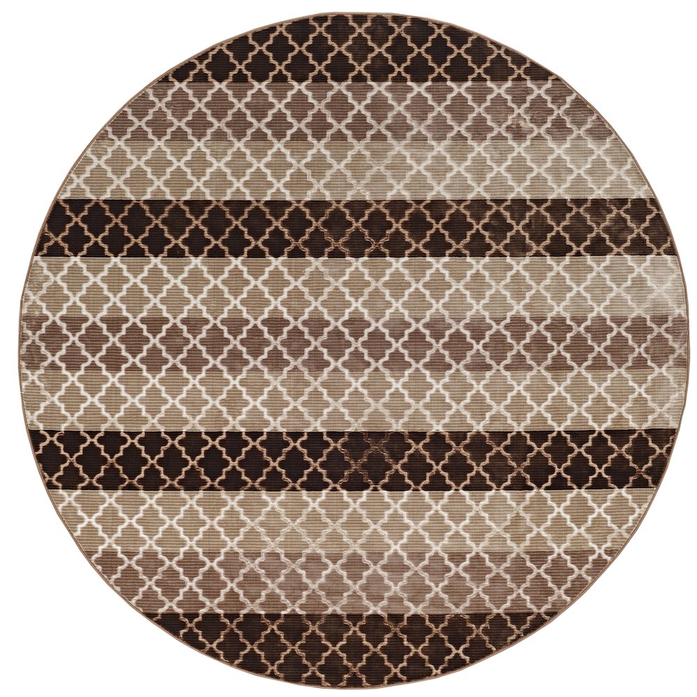 Evolution TrellisStripes Beige&Brown 8R, Rug. Picture 1