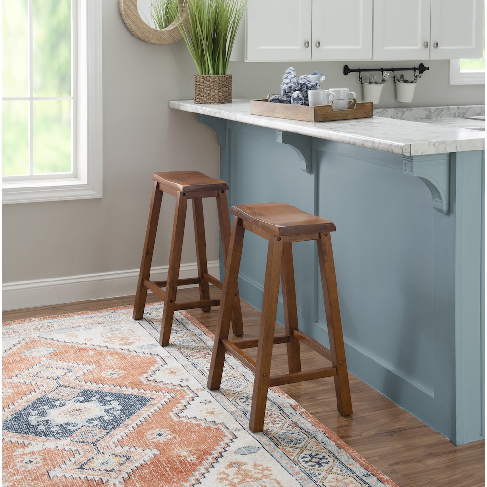 "Honey Brown" Bar Stool, 29" Seat Height - overpacked. Picture 2