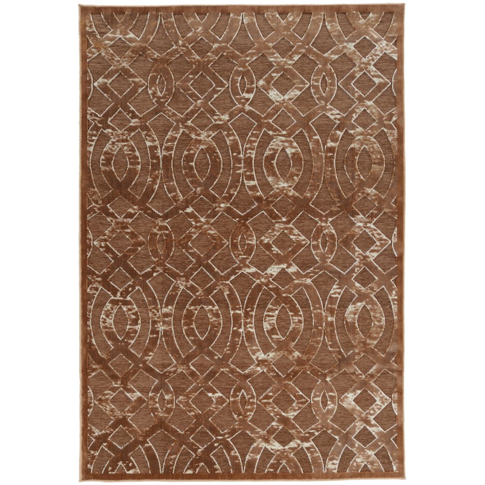 Hi Lo Trellis Brown & Beige 8x10, Rug. Picture 2