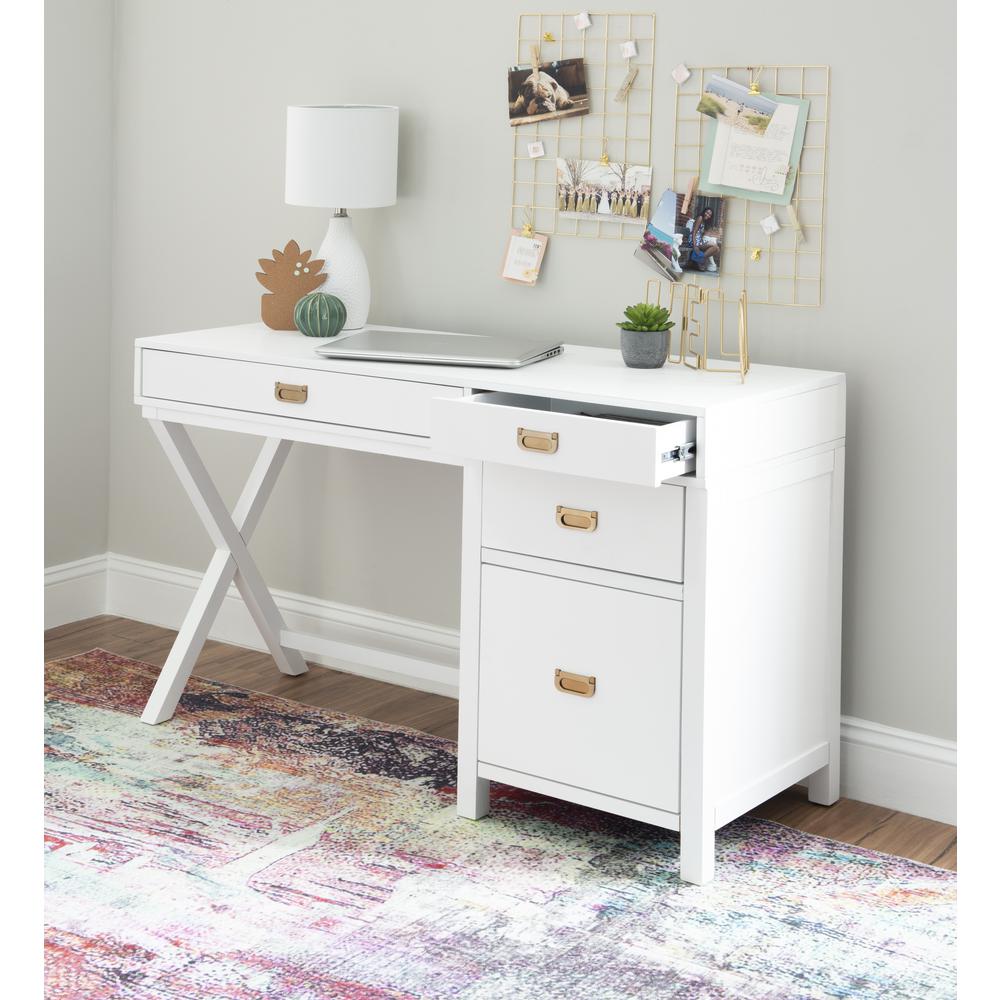 Peggy Side Storage Desk White. Picture 14
