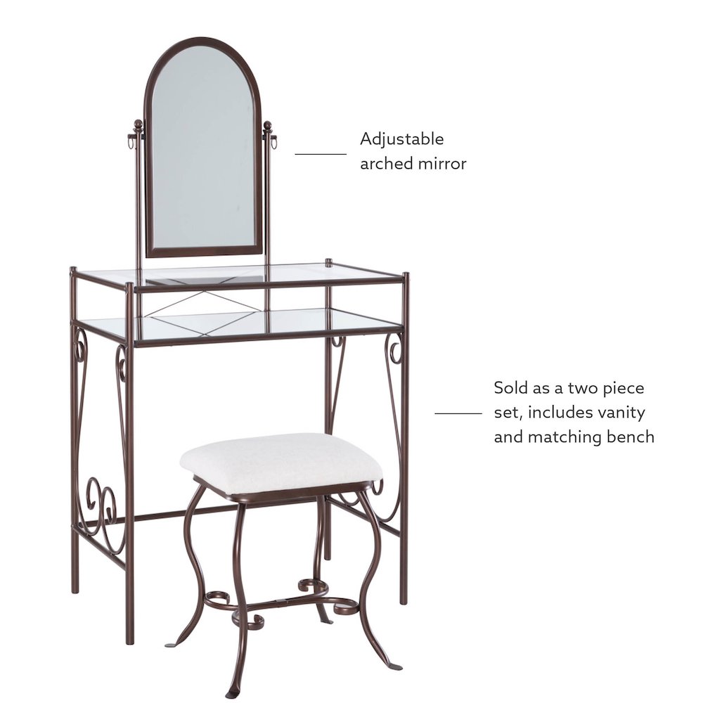Clarisse Metal Vanity Set. Picture 12