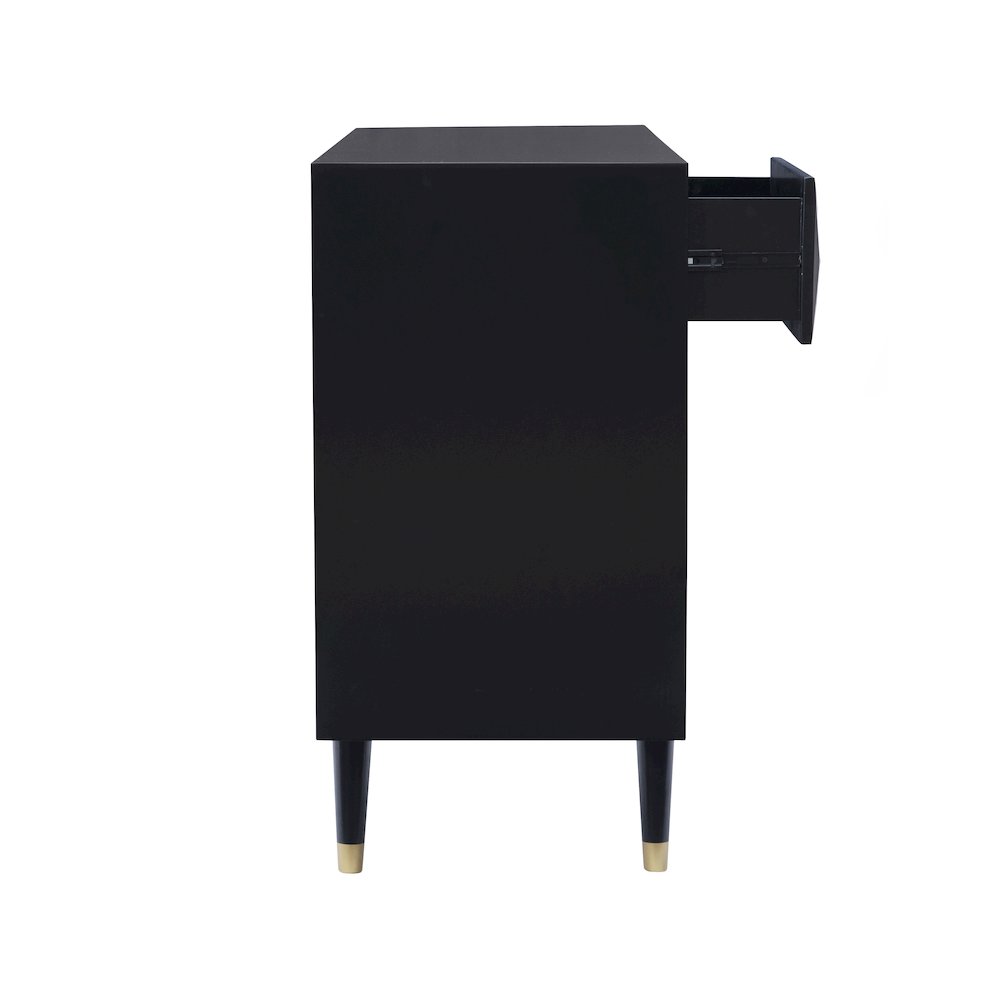 Six Drawer Geo Texture Dresser Black. Picture 6