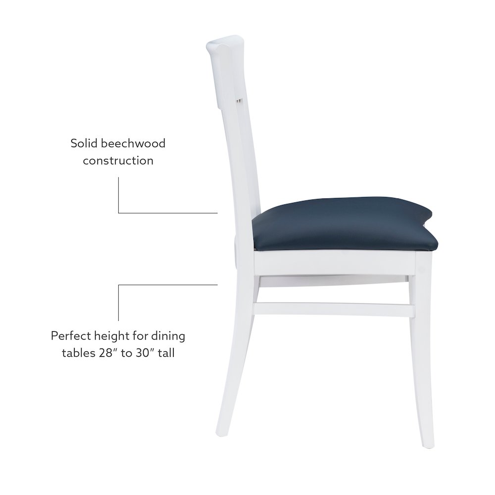 Jenny Upholstered  Chair White Set Of 2. Picture 11