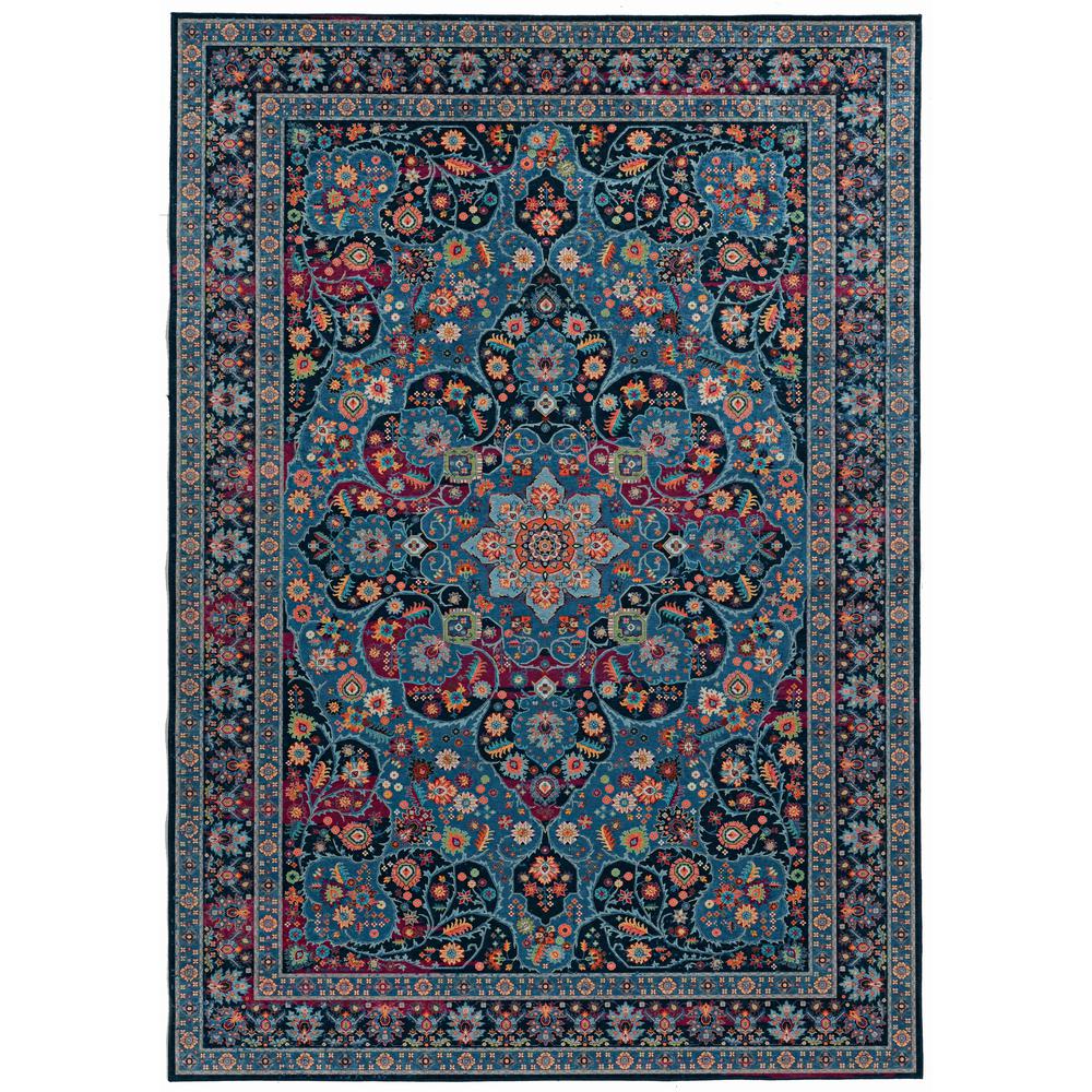 Emerald Grenier Navy & Blue 6.7x9.7, Rug. Picture 1