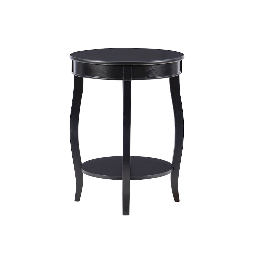 Black Round Table with shelf. Picture 6