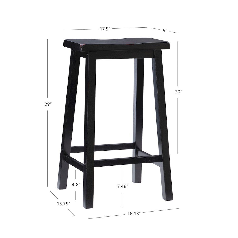 Antique Black with Sand Through Terra Cotta Bar Stool. Picture 13