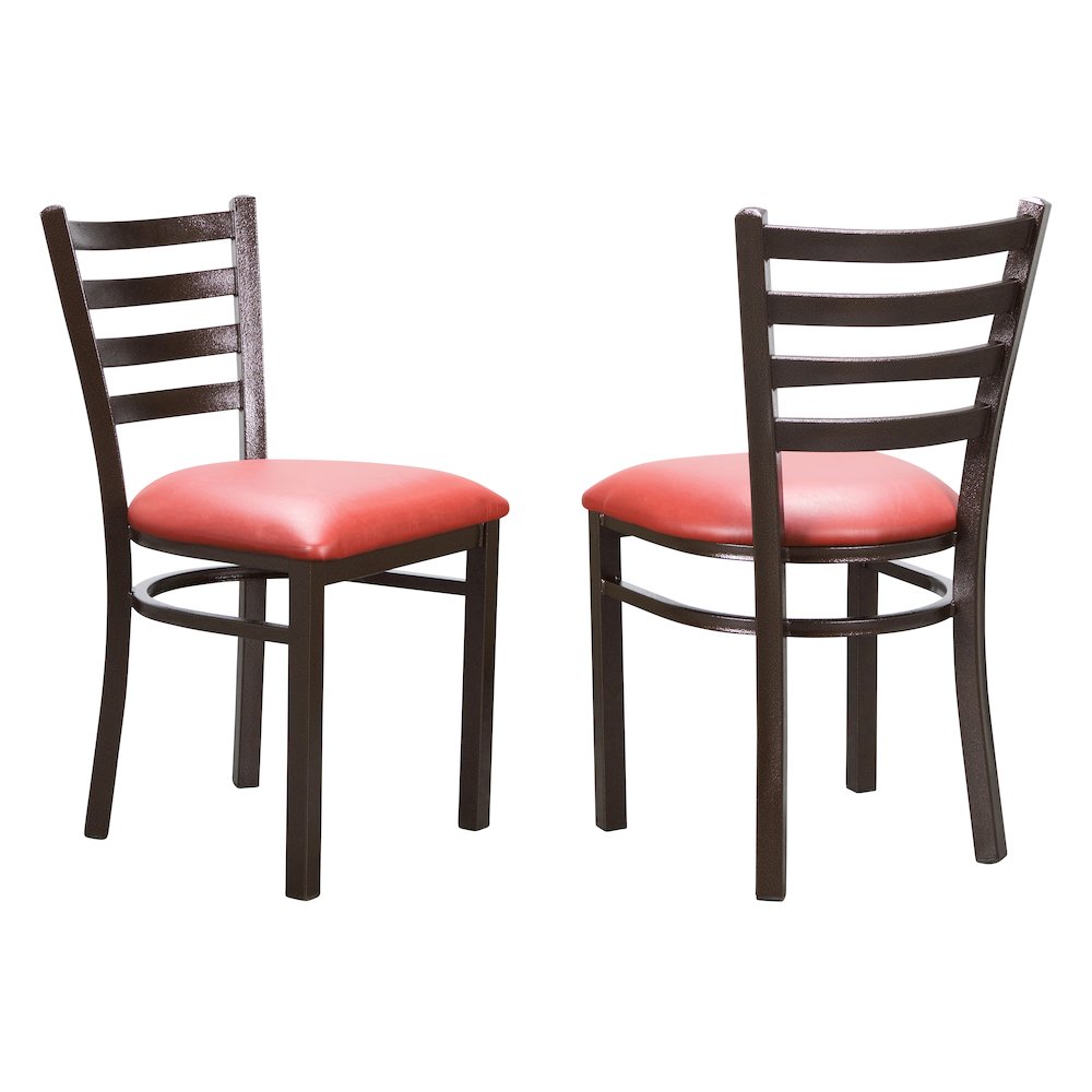 Baxter Metal Side Chair Red Set Of 2. Picture 7