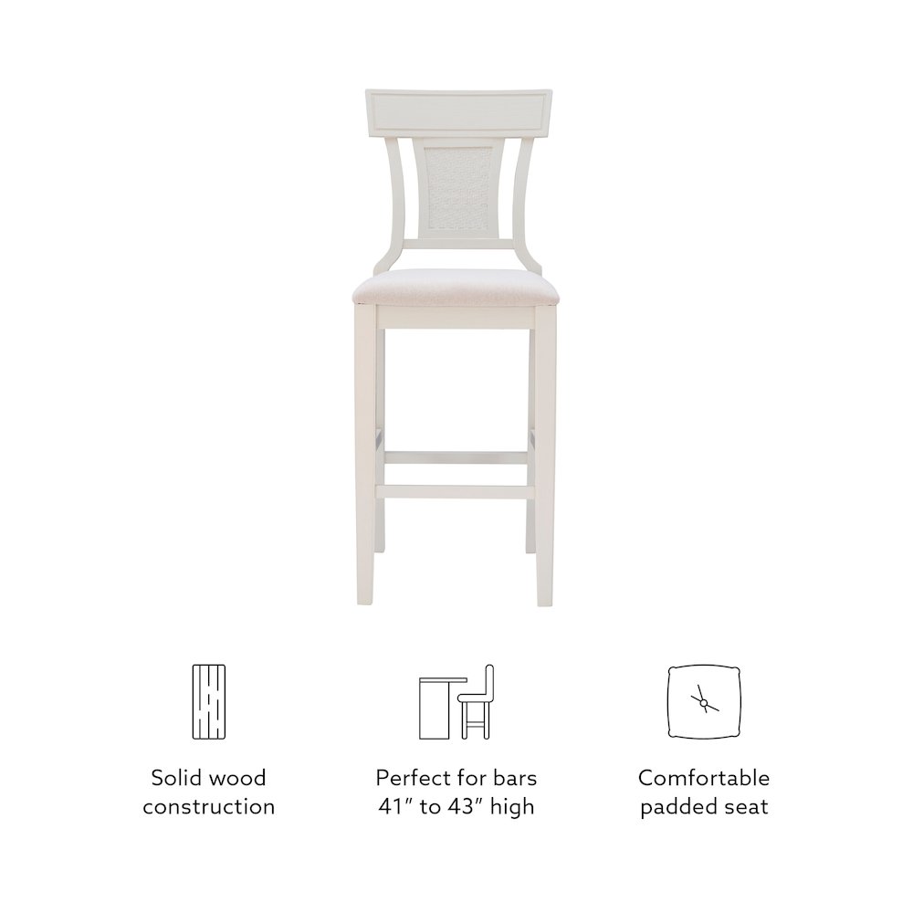 Rylan Bar Stool Creamy White. Picture 12
