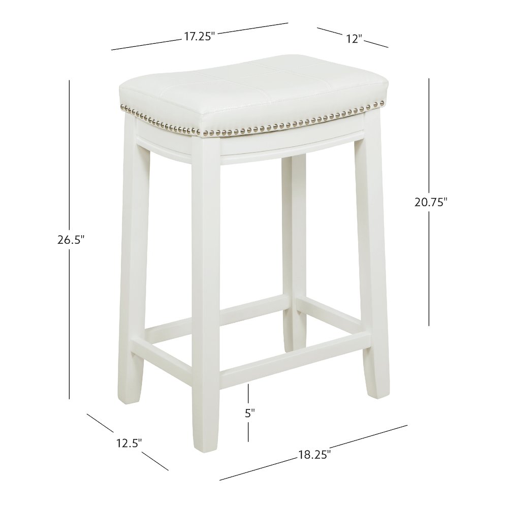 Claridge Counter Stool White. Picture 14