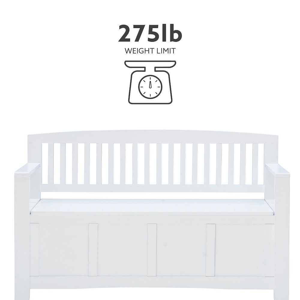 Cynthia Storage Bench White. Picture 17