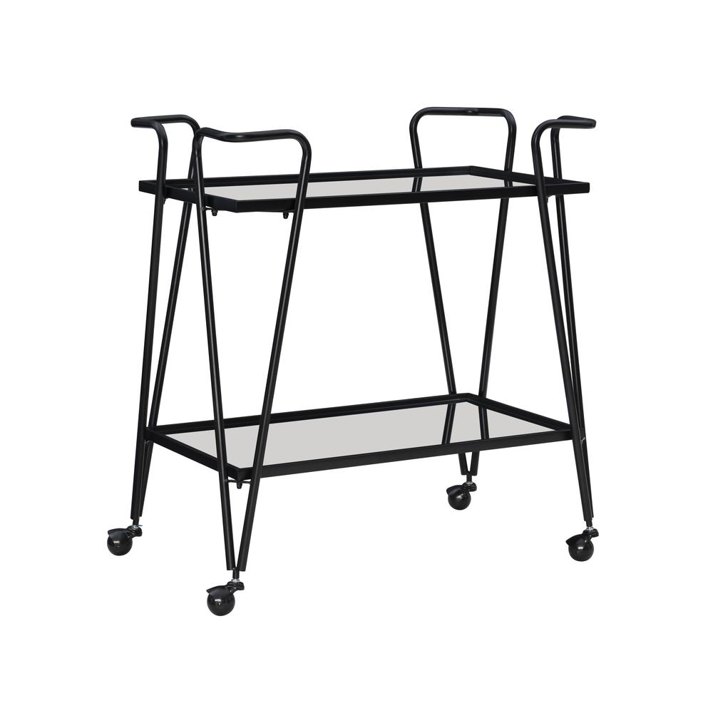 Black Mid Century Bar Cart. Picture 1
