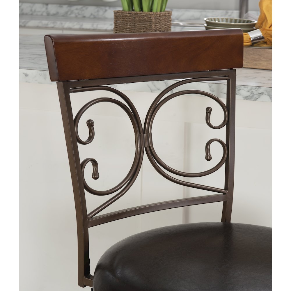 Big and Tall Back to Back Scroll Counter Stool. Picture 5