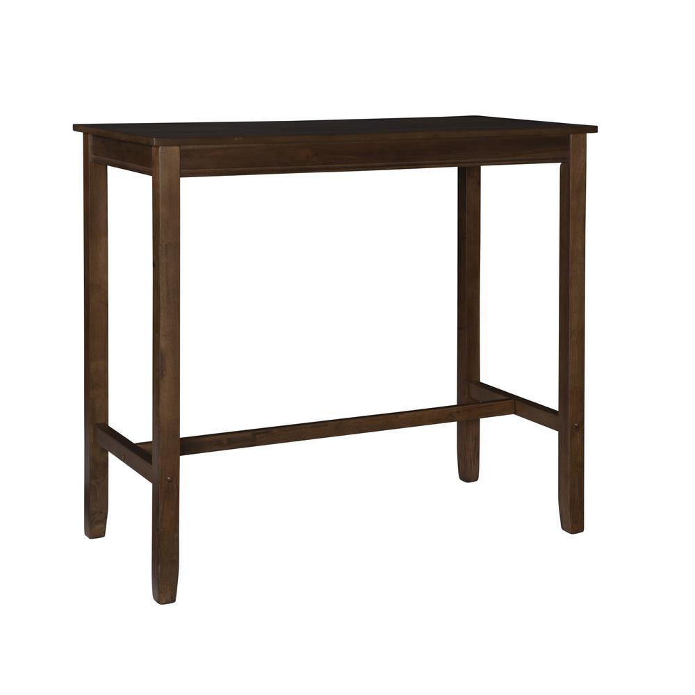 Claridge 42 Inch Bar Height Pub Table, Rustic Brown. Picture 1