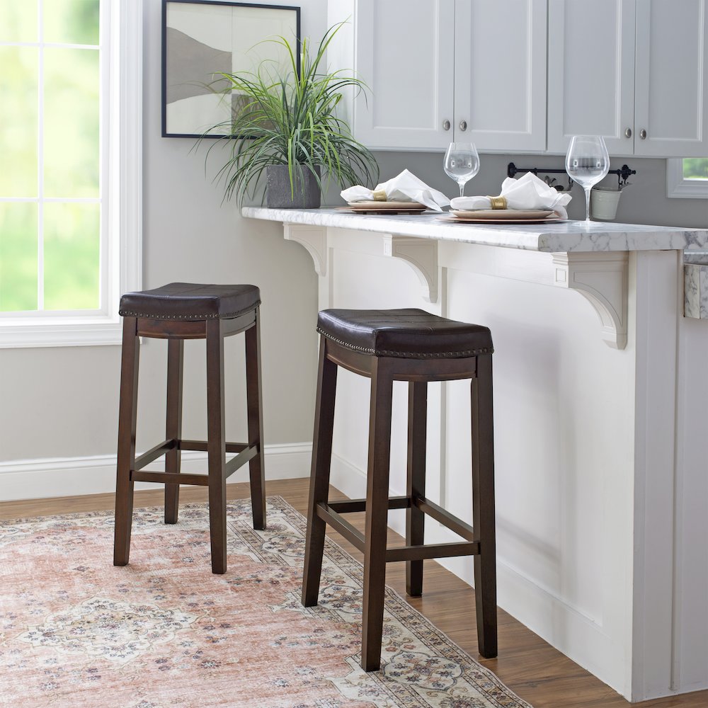 Claridge Brown Barstool. Picture 3