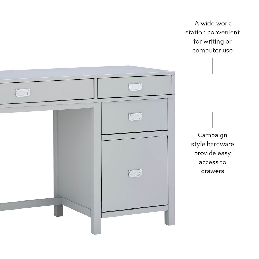 Peggy Side Storage Desk Gray. Picture 9