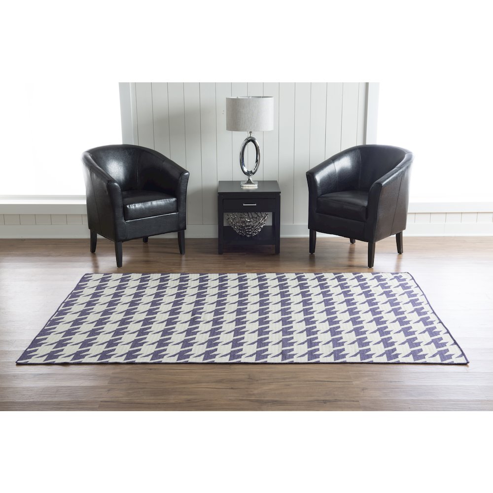 SalonikaReversibleHoundstooth Purple 5x8, Rug. Picture 1