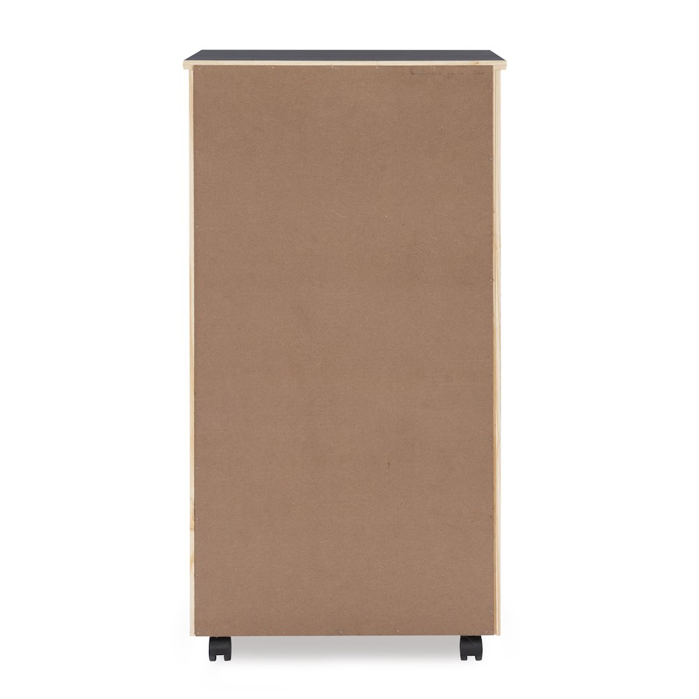 Cary Eight Drawer Rolling Storage Cart, Grey. Picture 11