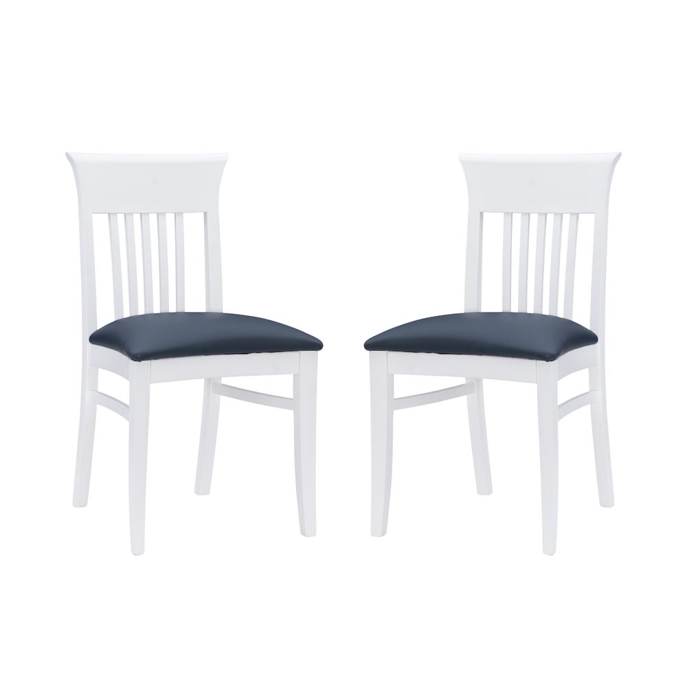 Jenny Upholstered  Chair White Set Of 2. Picture 1