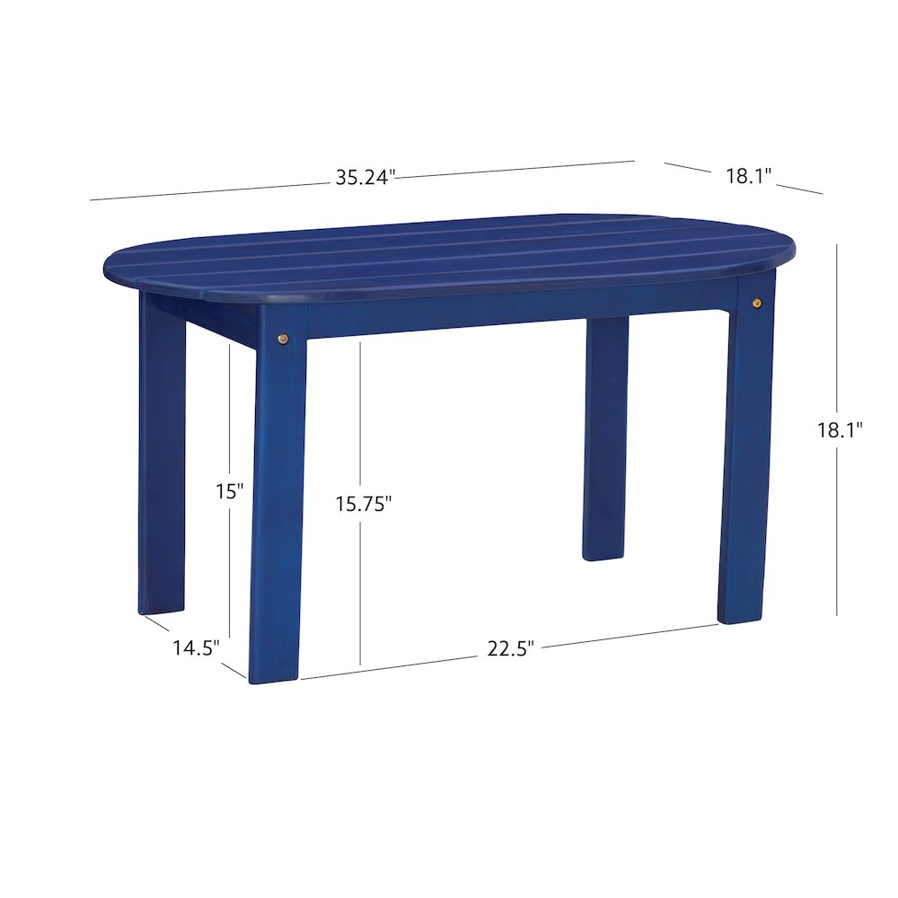 Adirondack Coffee Table Blue. Picture 11