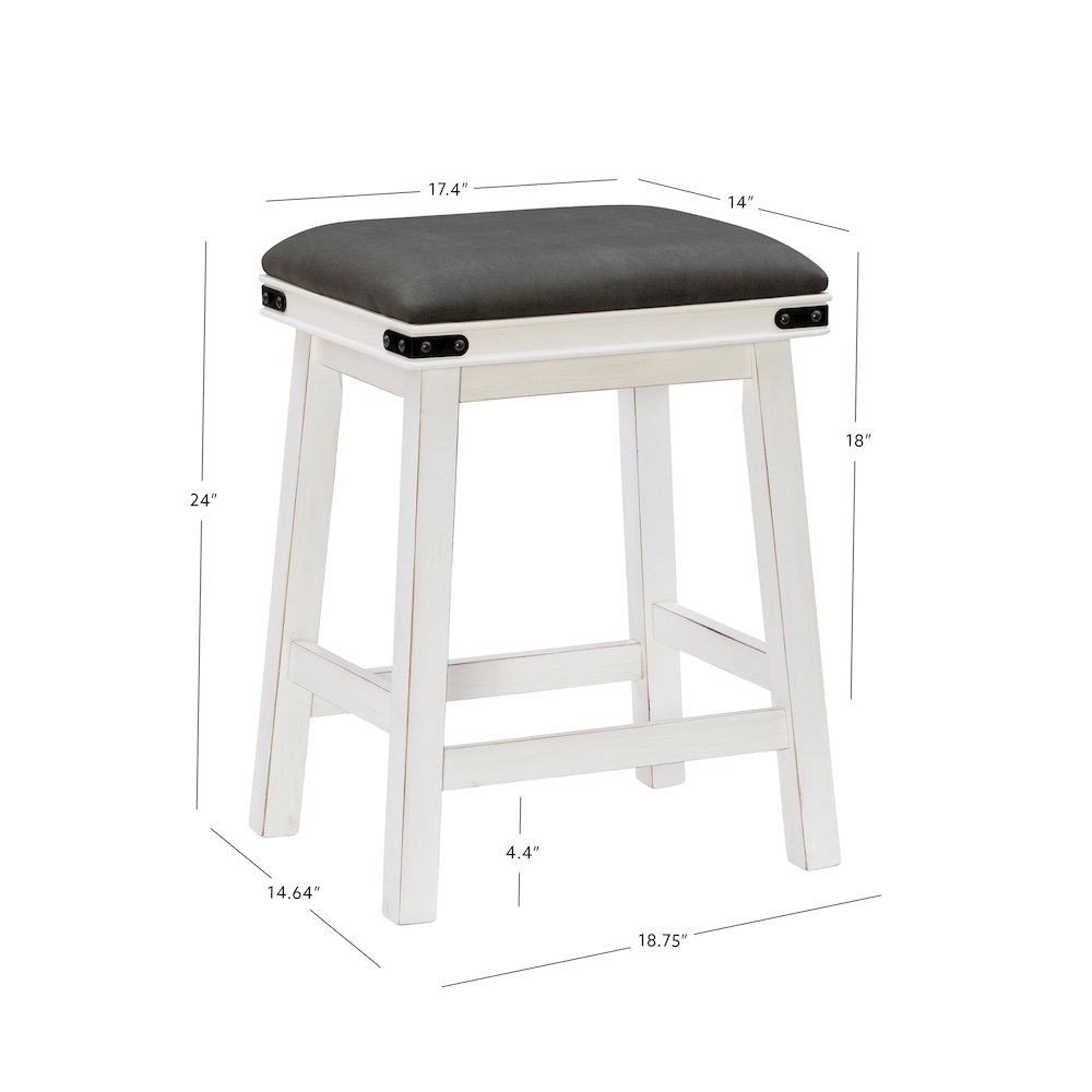 Serrano Counter Stool White. Picture 9