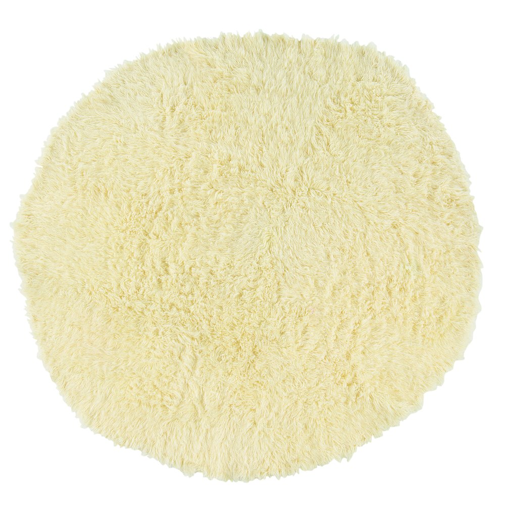 New Flokati 1400gram Natural 8Rd, Rug. Picture 1
