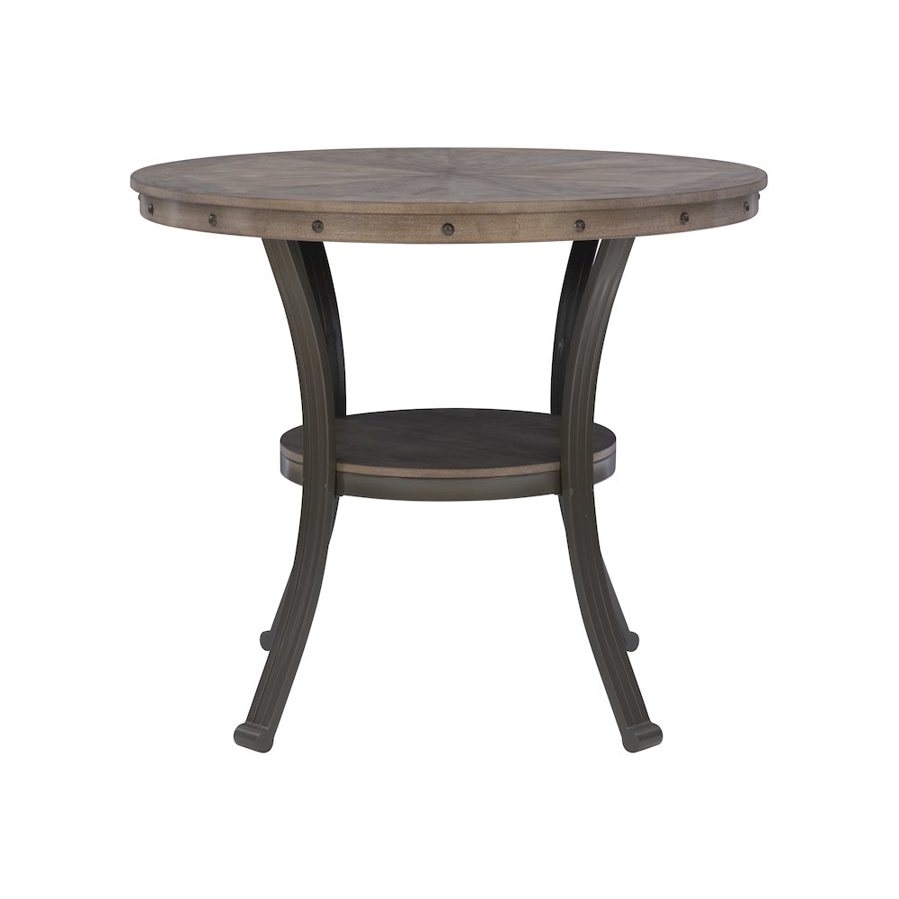 Franklin Gathering Counter Height 42 inch - Round Pub Table Pewter. Picture 1