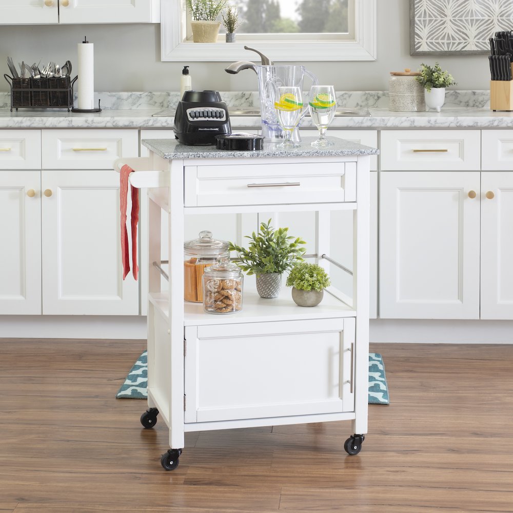 Mitchell Kitchen Cart With Granite Top. Picture 3