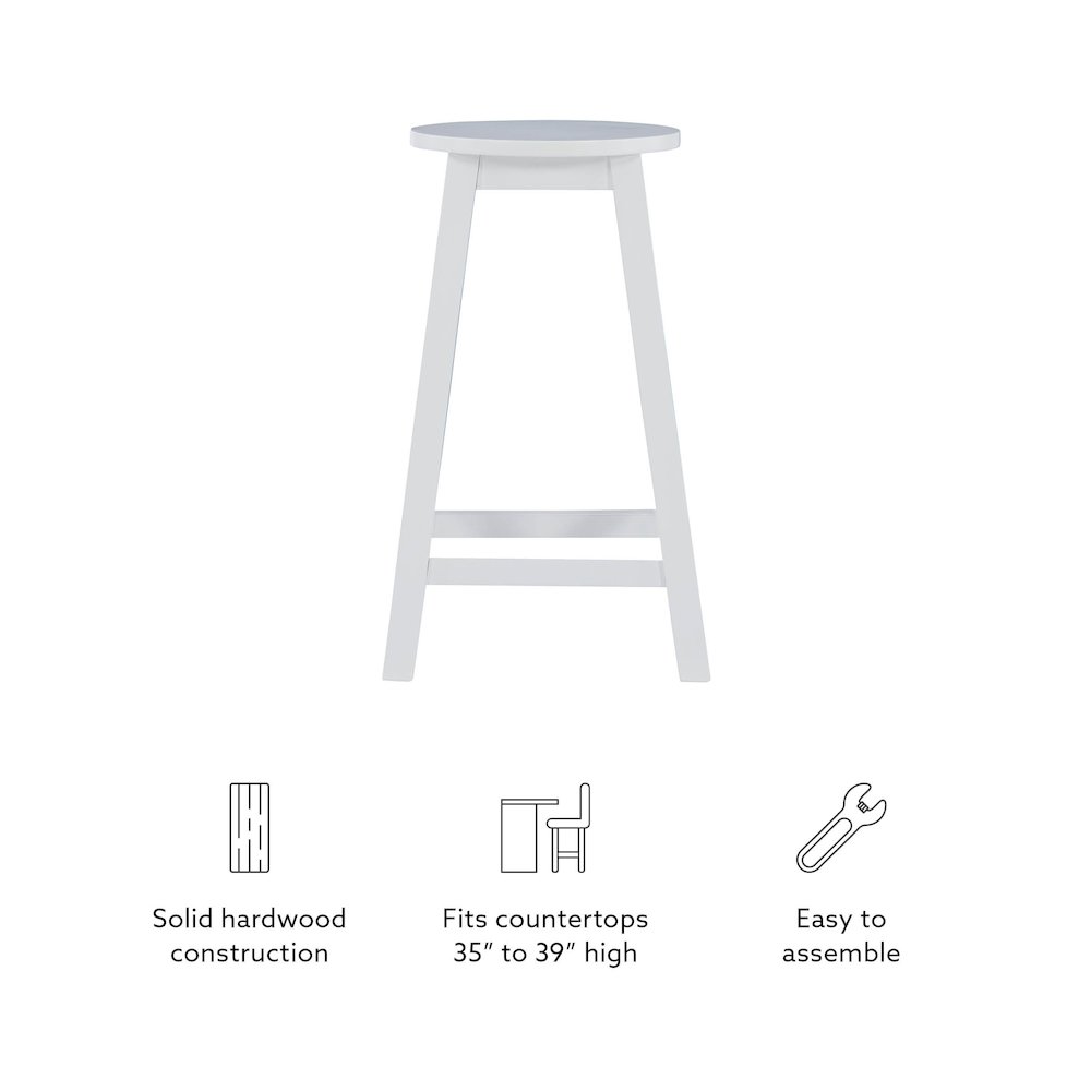 24 Inches Counter Stool White. Picture 13