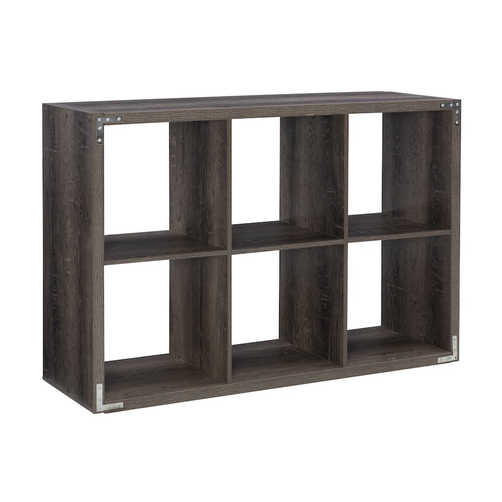 Galli 6 Cubby Storage Cabinet Grey. Picture 10