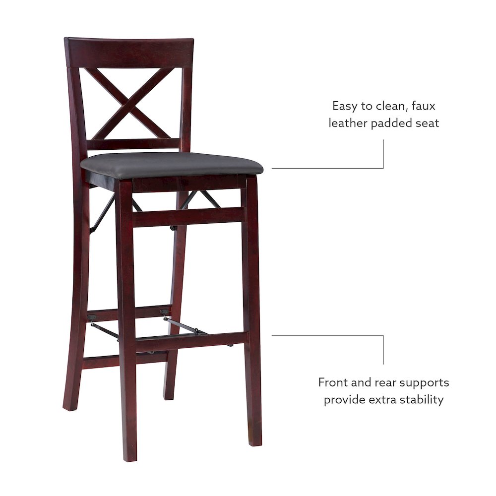 Triena 30 In X Back Folding Bar Stool. Picture 12