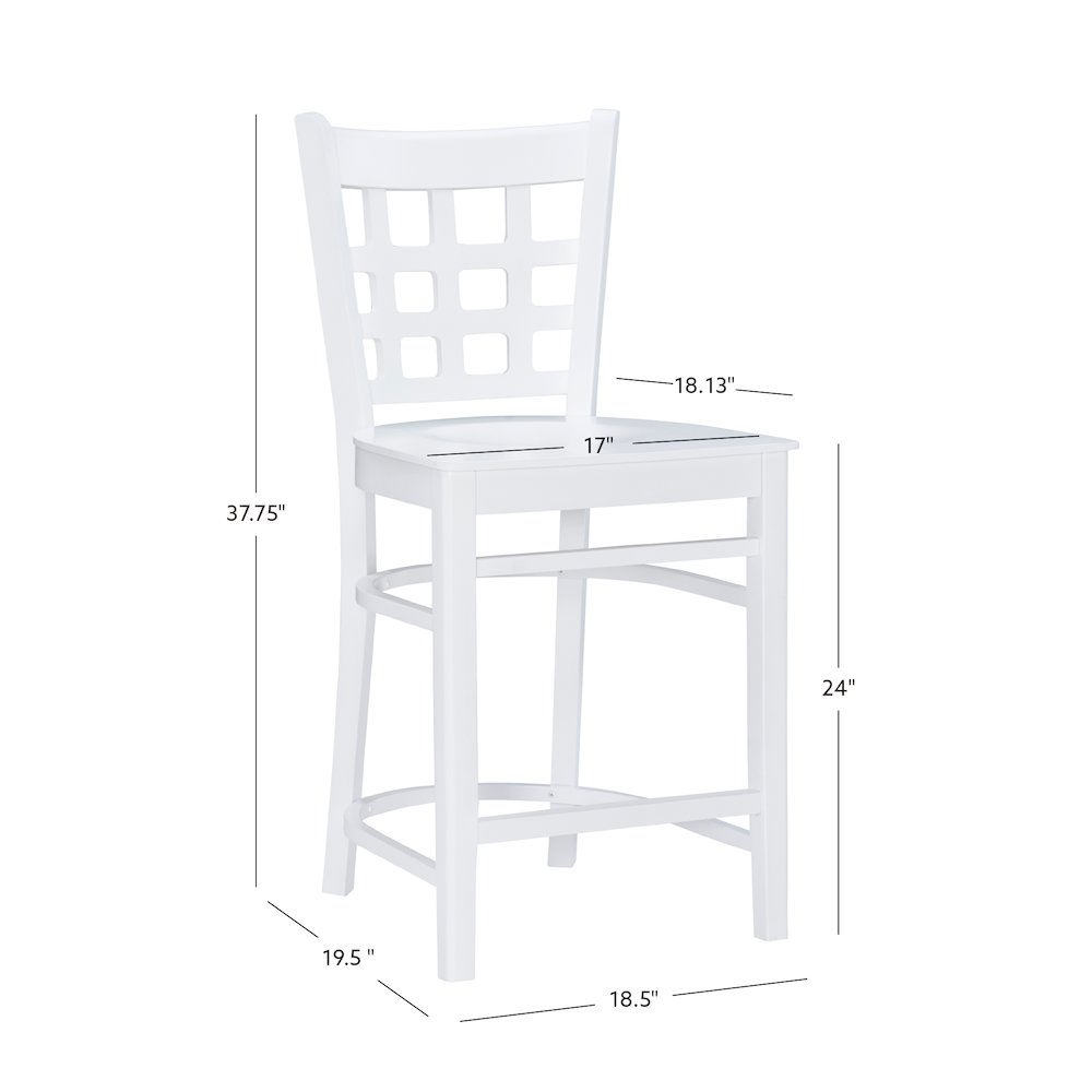 Lola Counter Stool White Set Of 2. Picture 15