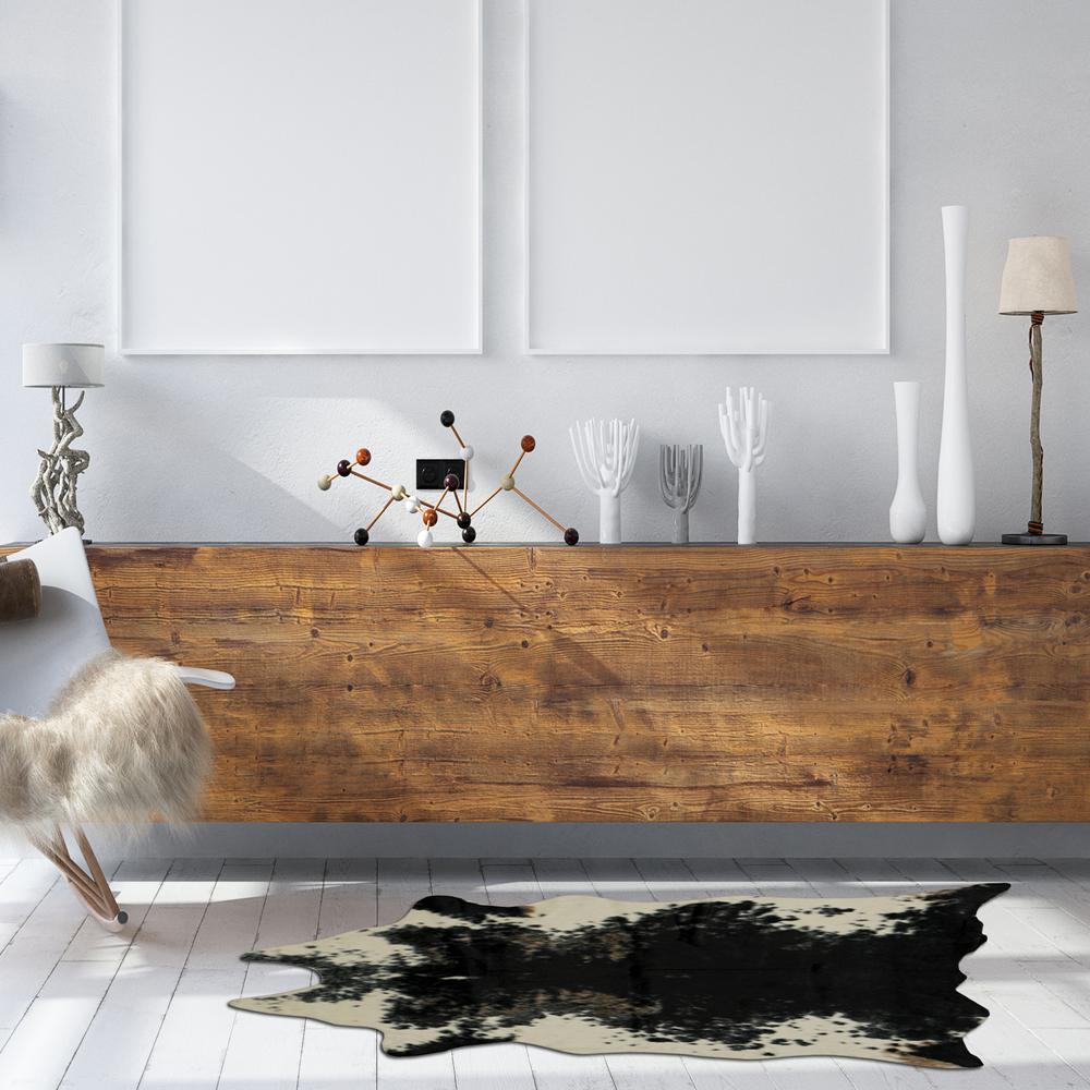 FAUX HIDE MINI BLACKWHITE SALT N PPR, Rug. Picture 2