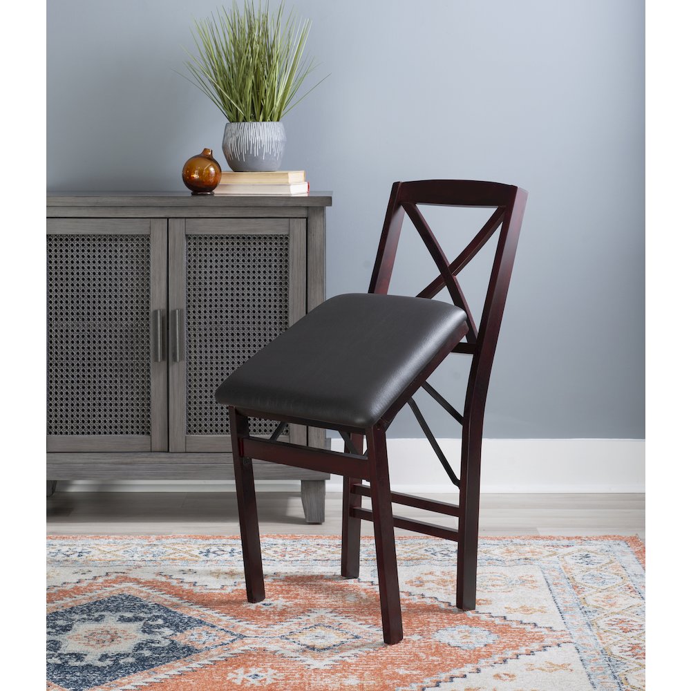 Triena 18 In X Back Folding Chair - Set Of Two. Picture 6