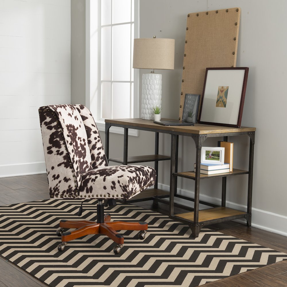 Salonika Reversible Chevron Brown 5x8, Rug. Picture 2